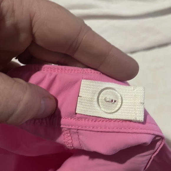 Danskin M pink capri nylon spandex adjustable waist pants pockets euc - Picture 10 of 10